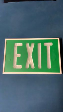 Exit Sign (SHIELD Self - Luminous Sign) $40 OBO