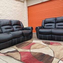 ✨️Black Leather Recliners Set ✨️