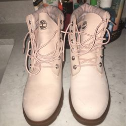 Ladies Pink Timberland Boots