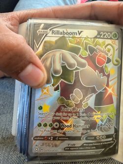 Pokémon Rillaboom V Shiny Holo Card SV105/SV122