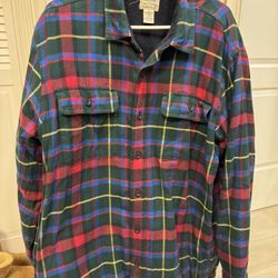 LLBean Flannel Men shirt Size XL