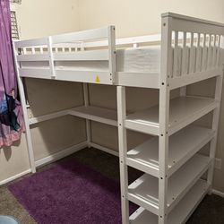 White Bunk Bed Twin 
