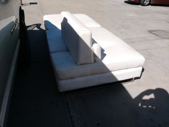 Modern white dual leather couch lounge sofas