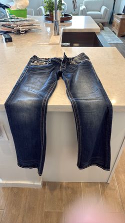 Women’s Dark Wash Denim Jeans with Contrast Stitching