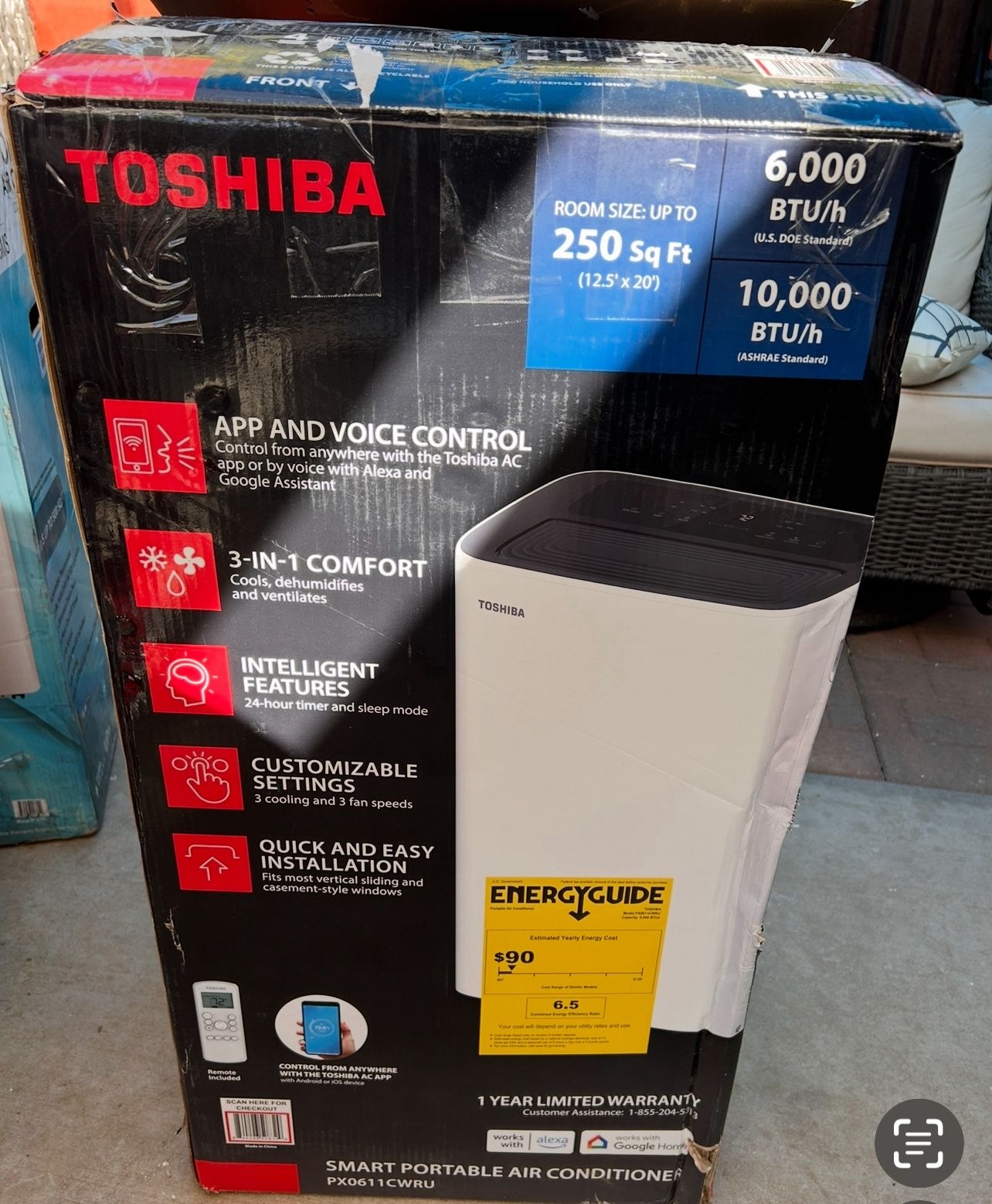 New Portable Smart Air Conditioner Cools Medium Rooms Of 250sq-ft By Toshiba