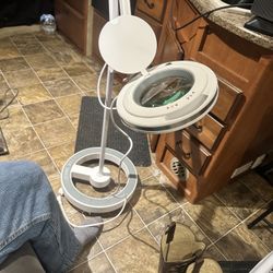 Magnifying portable lamp