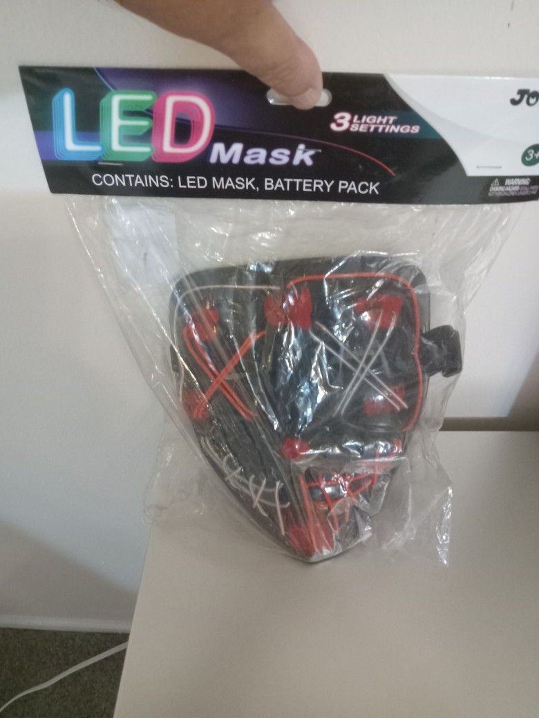Light Up Mask Like The Purge LED Light Mask 3 Settings New