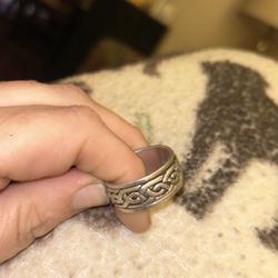 New 0.925 Sterling Silver Irish Celtic Knotwork Spinner Ring Size 13