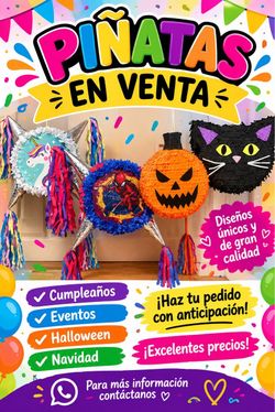🎉🪅 ¡PIÑATAS PERSONALIZADAS PARA TODA OCASIÓN! 🪅🎉
