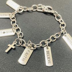 Handmade Charm Bracelet, Christian, Spiritual