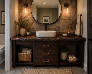 Handmade Solid Oak luxury  Bathroom Vanity