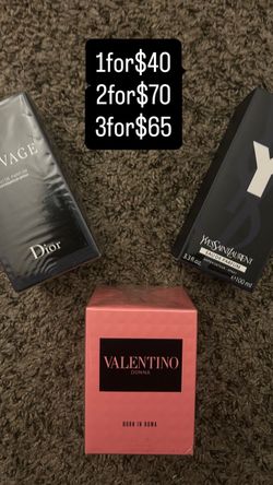 Dior Sauvage, YSL Y, Valentino Donna Perfume Bundle