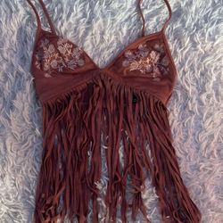 Forever 21 Fringe Crop Top