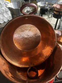 Cazos De Cobre!! Se Vende Por Pieza!! Cazo De Cobre Mexicano Para Las Carnitas 