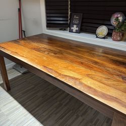 Stunning Large Wood Kitchen Table