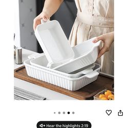 MALACASA Casserole Dishes for Oven, Set Of 4