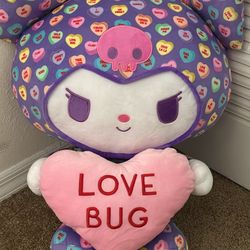 Large Conversation Hearts Kuromi Plushie