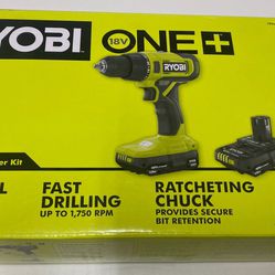 RYOBI ONE+ 18V Cordless 1/2 in. Drill/Driver Kit with (2) 1.5 Ah Batteries and Charger, PCL206