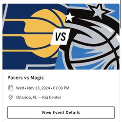 Orlando Magic v Indiana Pacers (2 Seats)