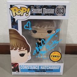 Funko POP Signed Kat Cressida Disney Constance Hatchaway Chase Haunted Mansion COA PSA