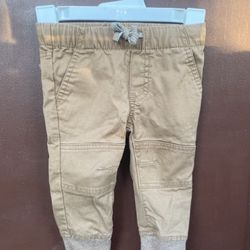 Cat & Jack Khaki Jogger Baby Pants 12 Months 