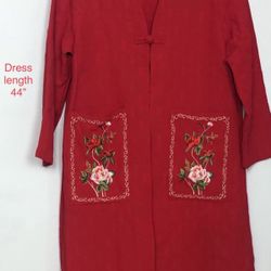 Two Chinese Embroidered Transitional Style Jacket size L