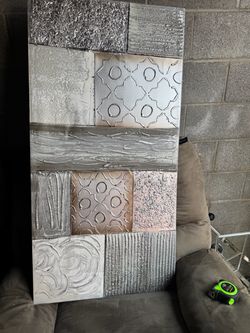 Metallic Textured Wall Art Panel