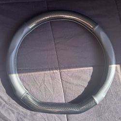 Carbon fiber designed steering wheel cover