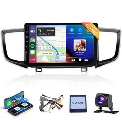 8Core 4G+64G Android Car Stereo for Honda Pilot 2016-2019 with Wireless CarPlay Android Auto MirrorLink, 10.1" IPS Touchscreen Bluetooth Radio with GP