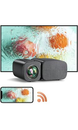 Mini Projector,8000L I WiFi Portable Outdoor Projector, HD 1080P 250" Supported, Dust-Proof Small Movie Projector for Home/Outside/Gaming/Camping Phon