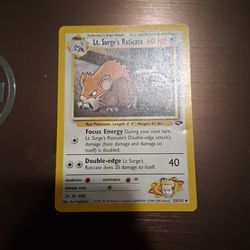 Pokemon 1999 Lt. Surges raticate