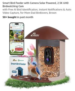 NEW SMART BIRD FEEDER WITH CAMERA SOLAR POWERED