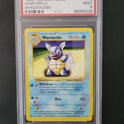 PSA 9 Shadowless Wartortle 42/102 Pokemon Card 
