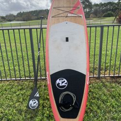 10 ft N2 Cardiff SUP Package - Carbon Fiber Paddle, Leash & Bag- Excellent Condition