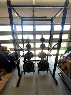 Squat Rack and Weights