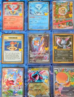 Pokémon 30th Anniversary - 9 Card Lot - NM / Pack Fresh
