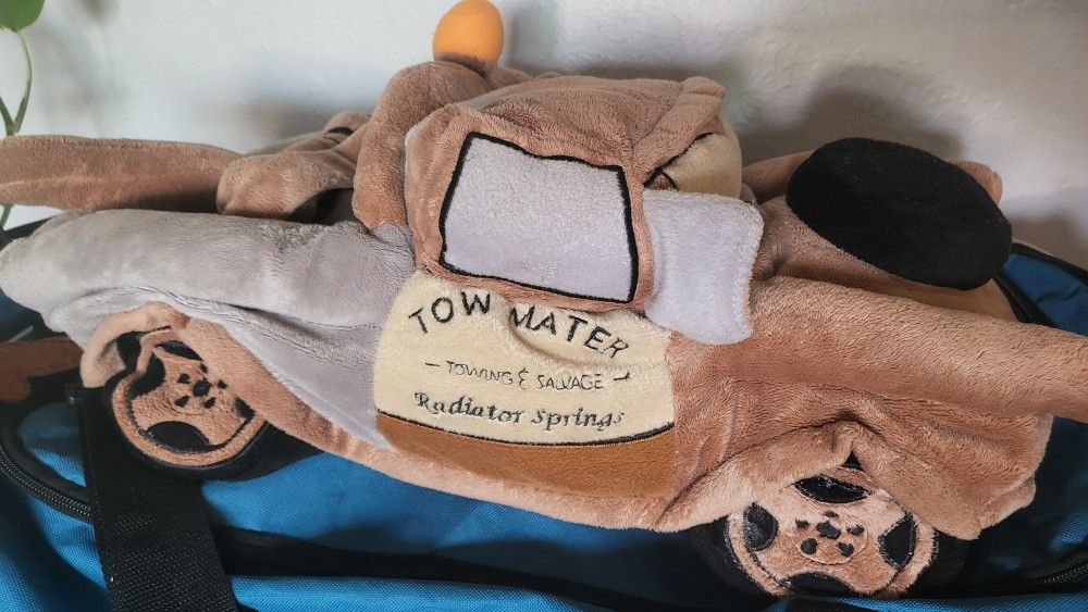 Disney Pixar Cars Tow Mater 18” Plush Pellet Stuffed Animal Toy Bed Pillow