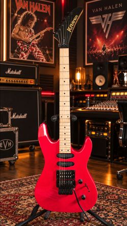 Red Kramer Guitar EVH custom loaded