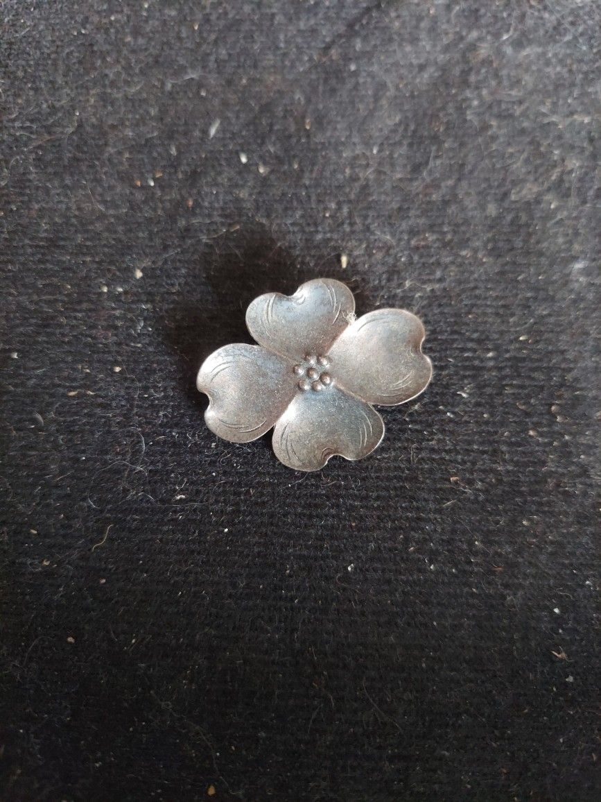 Sterling Silver Dogwood Blossom Brooch
