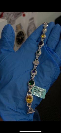 925 silver moissanite diamond bracelet