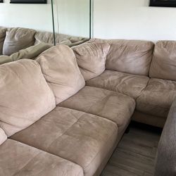 Free couch. L Shape. Heavy. Second floor. You haul. Check Pics