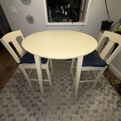 Dining Table And 2 Chairs with Sit Cushions