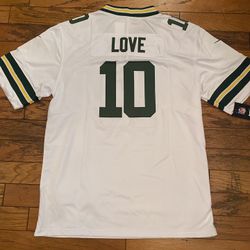 Adult Youth White Green Bay Packers Jordan Love jersey #10
