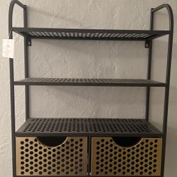 NEW 3 SHELF Pewter & Gold Drawers ONLY  $25