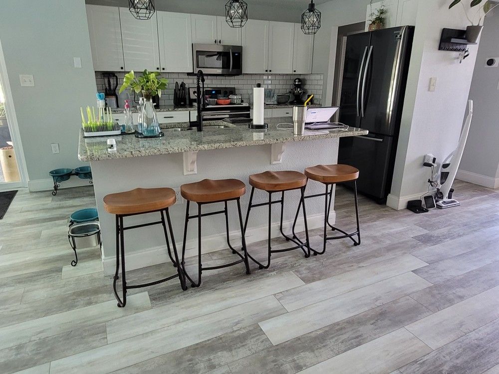 Wood And Metal Bar Stools