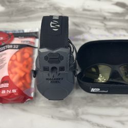 Walker XCEL 500 BT Bluetooth Headphones / Ear plugs / Eye protection