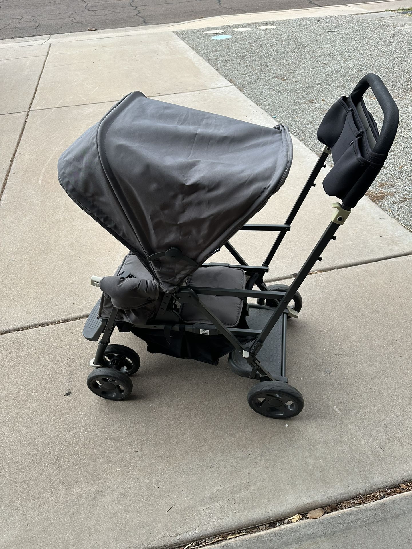 Joovy Caboose Sit and Stand Double Stroller with Bench Seat and