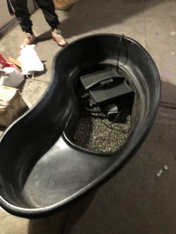 Turtle pond with filter and pump