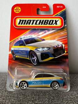 Matchbox Gray BMW i4 Police Sedan – Brand New