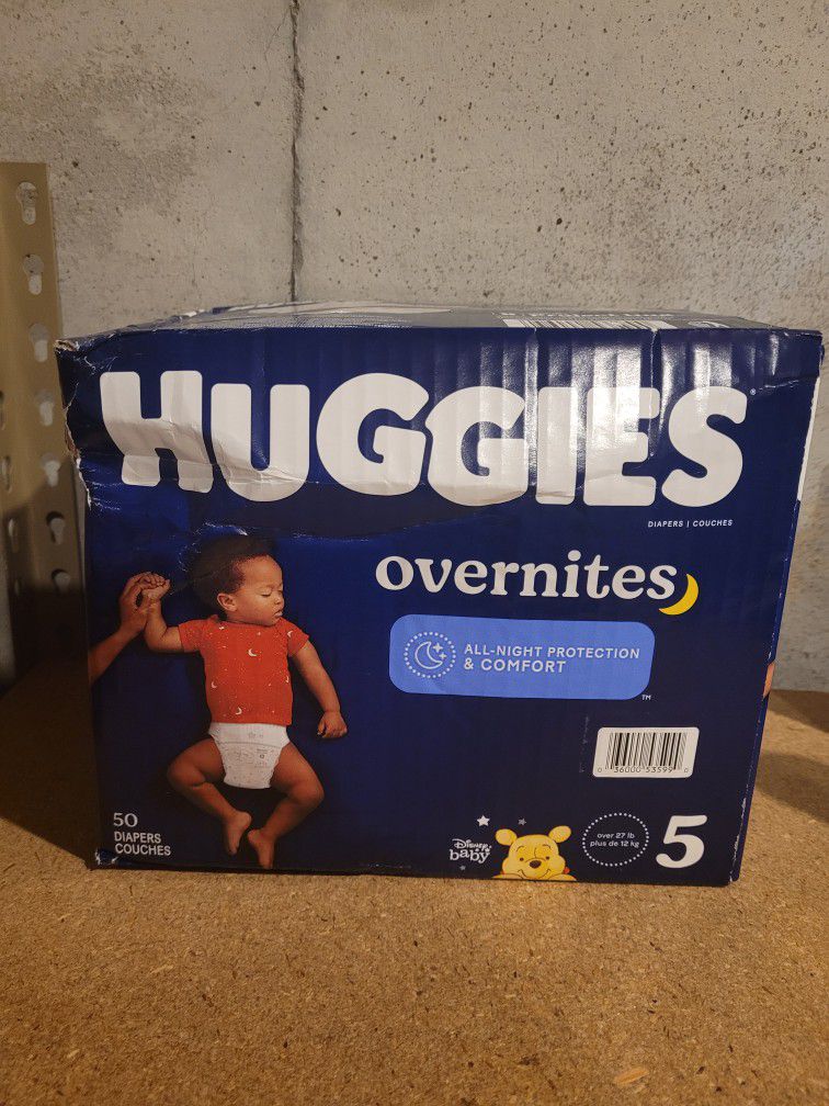 Huggies Overnights Size 5 50 count